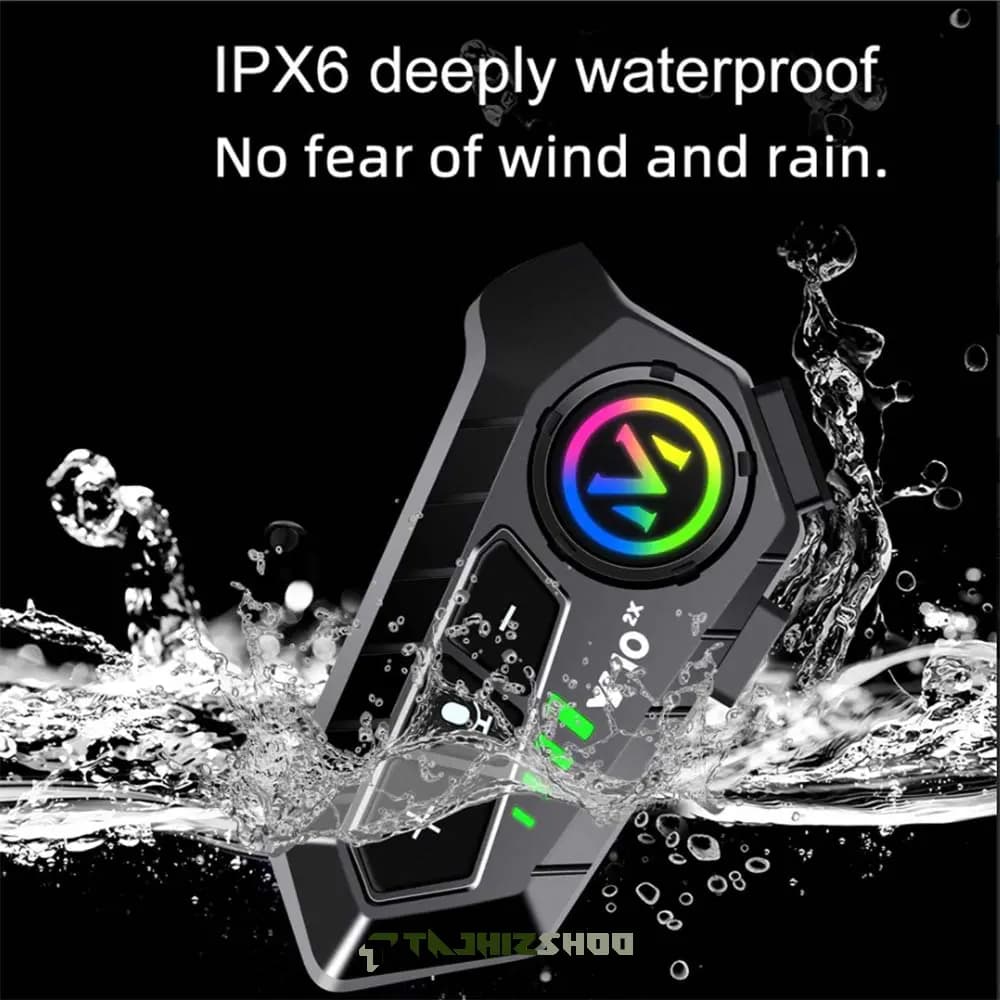بلوتوث و اینترکام دو نفره کلاه کاسکت مدل Y10-2X — تصویر ۳