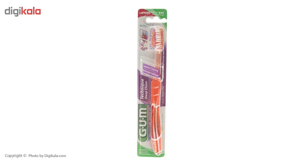 مسواک جی یو ام مدل Technique Deep Clean با سر بزرگ — تصویر ۲