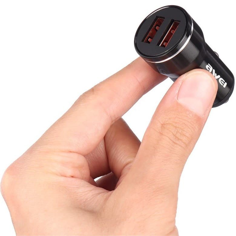 شارژر فندکی اوی AWEI مدل C-855 با دو درگاه USB (۱۲ وات) — تصویر ۵