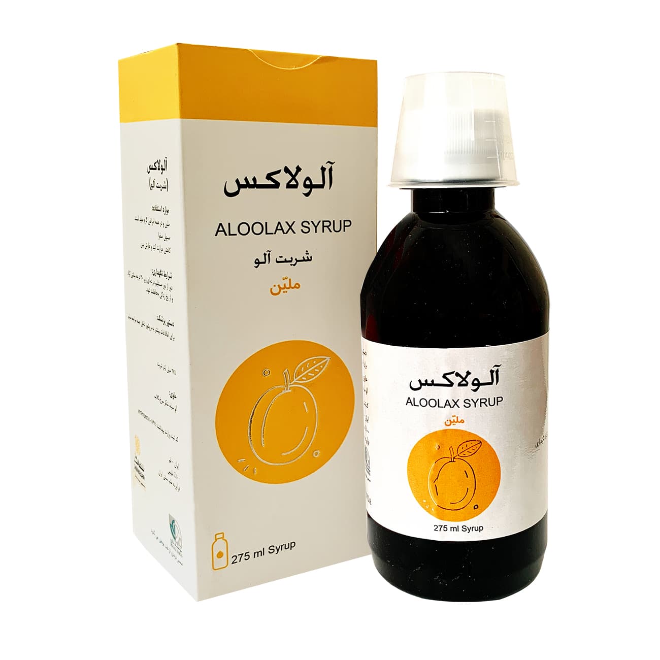 شربت آلو (آلولاکس) شفانگر 275 میلی لیتری