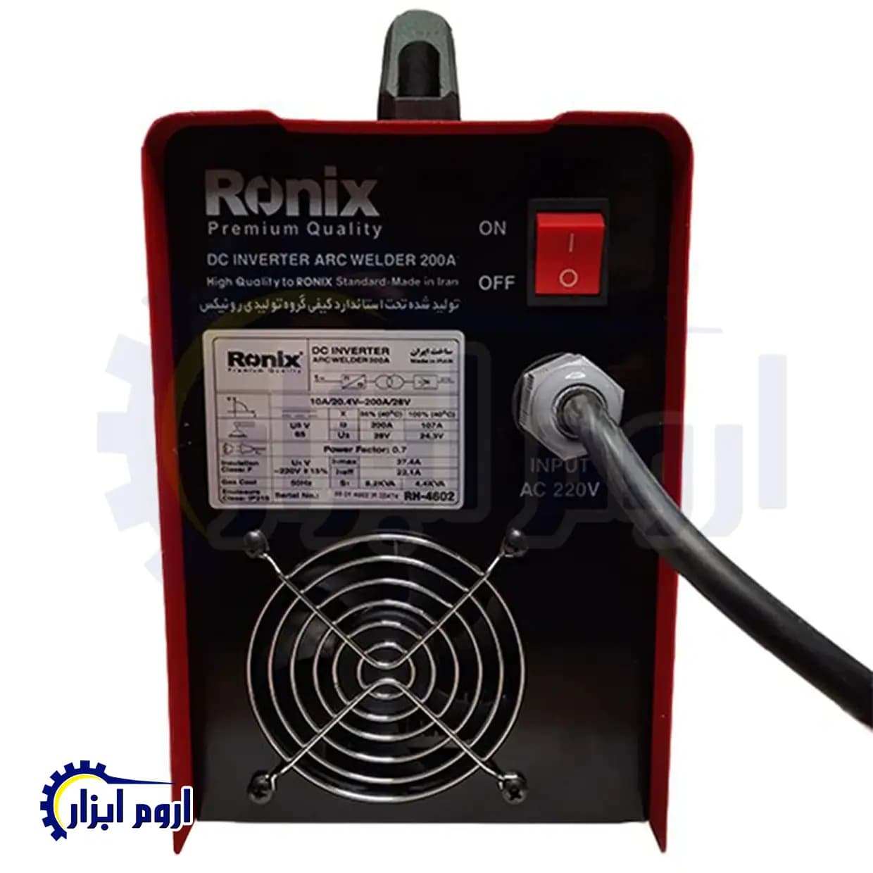اینورتر جوشکاری مدل پاور پلاس رونیکس مدل RH-4602 — تصویر ۲