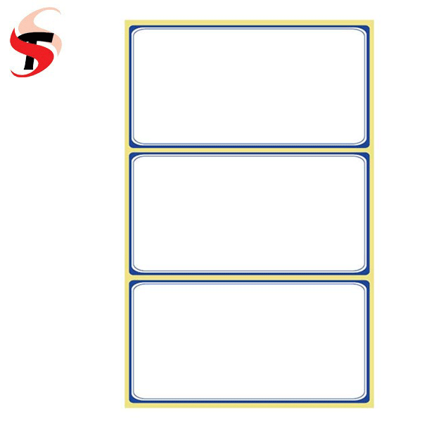 برچسب دور آبی ابعاد 9 × 4.6 سانتی متر