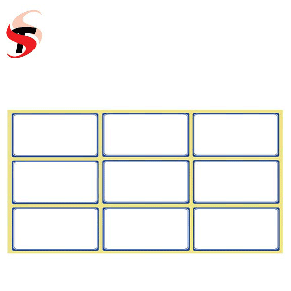 برچسب دور آبی ابعاد 5 × 2.5 سانتی متر