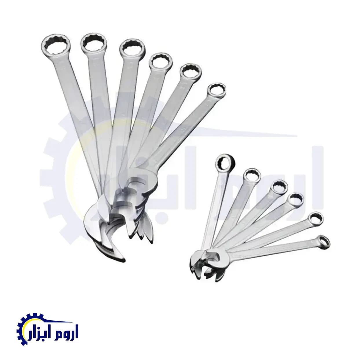 مجموعه 12 عددی آچار یکسر تخت یکسر رینگی آتا مدل BX1200