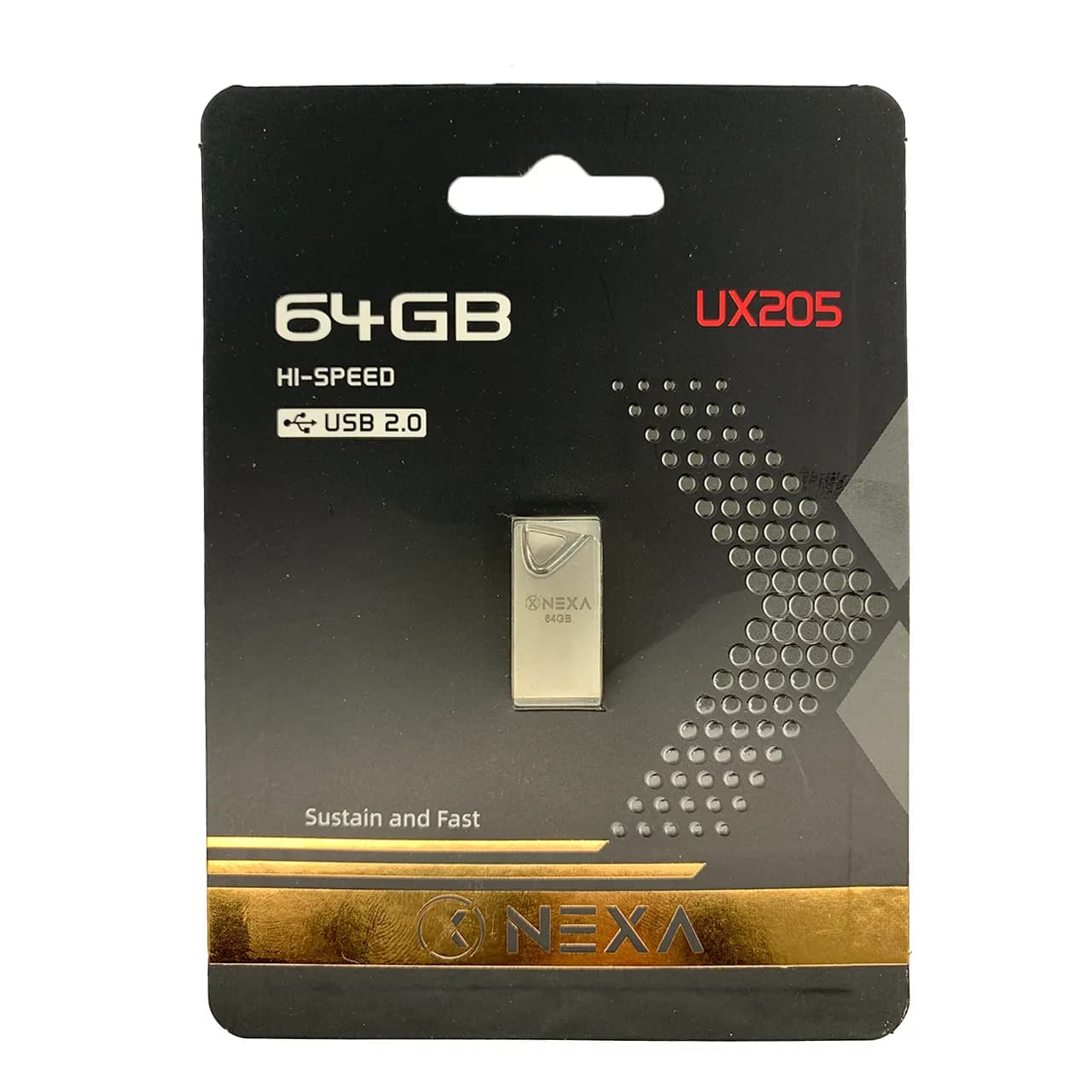 NEXA UX205 Hi-Speed USB2.0 Flash Memory – 64GB (گارانتی 2 ساله پژواک) نقره ای