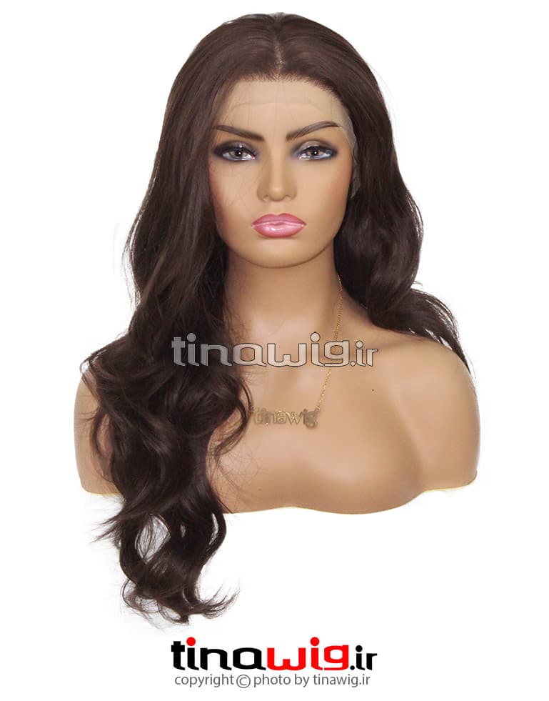 کلاه گیس زنانه مدل فارا رنگ قهوه ای با موی مصنوعی bonny-brown