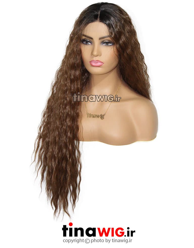 کلاه گیس فرق وسط زنانه ویو مصنوعی AH251-2TT12