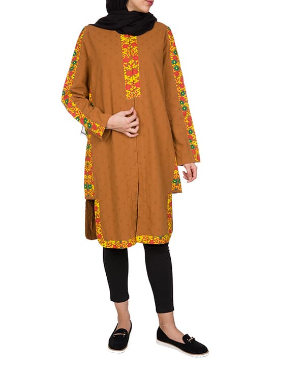مانتو زنانه تن درست مدل الینا — تصویر ۴