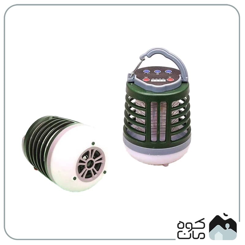 چراغ چادر و حشره کش اسپیکر دار شارژی مدل W881 — تصویر ۸