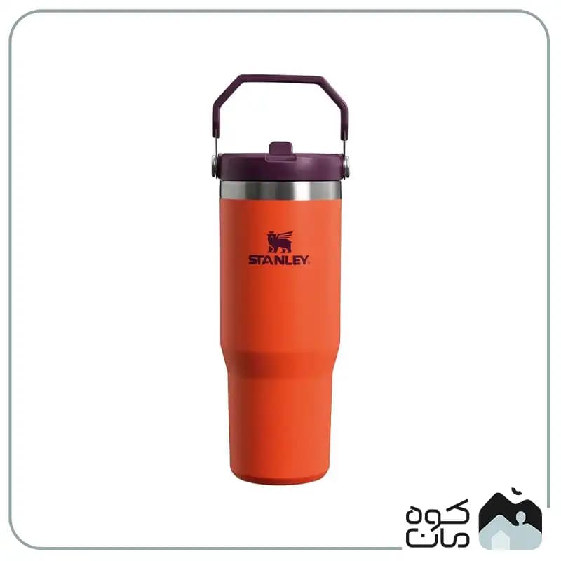 تراول ماگ نی دار استنلی مدل FLIP STRAW TUMBLER حجم 880 میلی لیتر