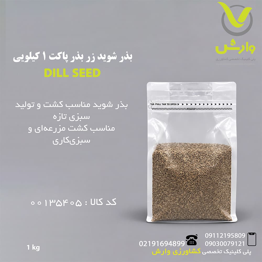 بذر شوید زر بذر پاکت 1 کیلویی
