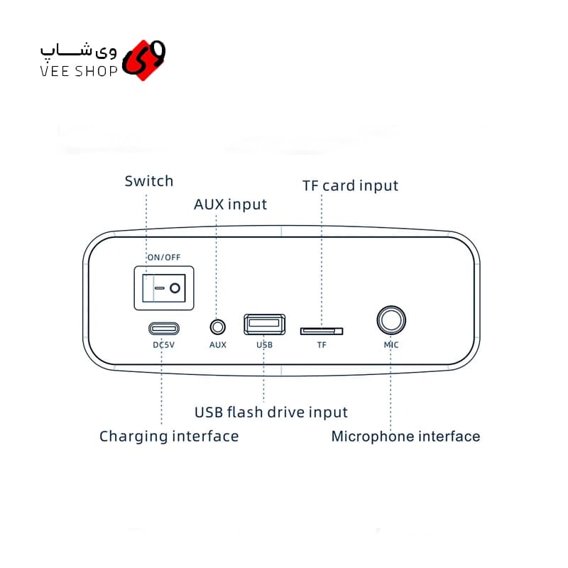 اسپیکر بلوتوثی قابل حمل hepu hp-s52 — تصویر ۵