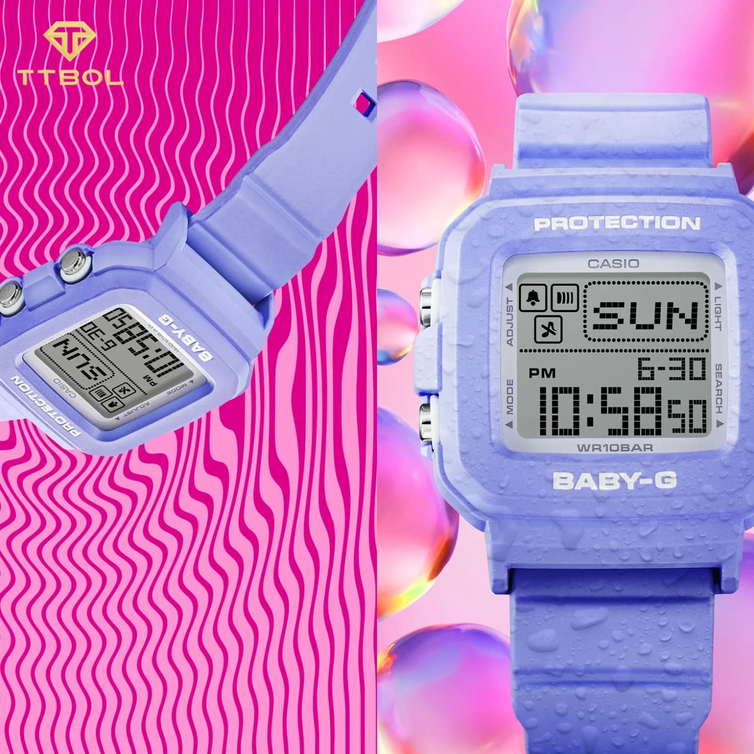 ساعت مچی زنانه کاسیو بیبی جی CASIO BABY-G BGD-10KH-2B — تصویر ۵