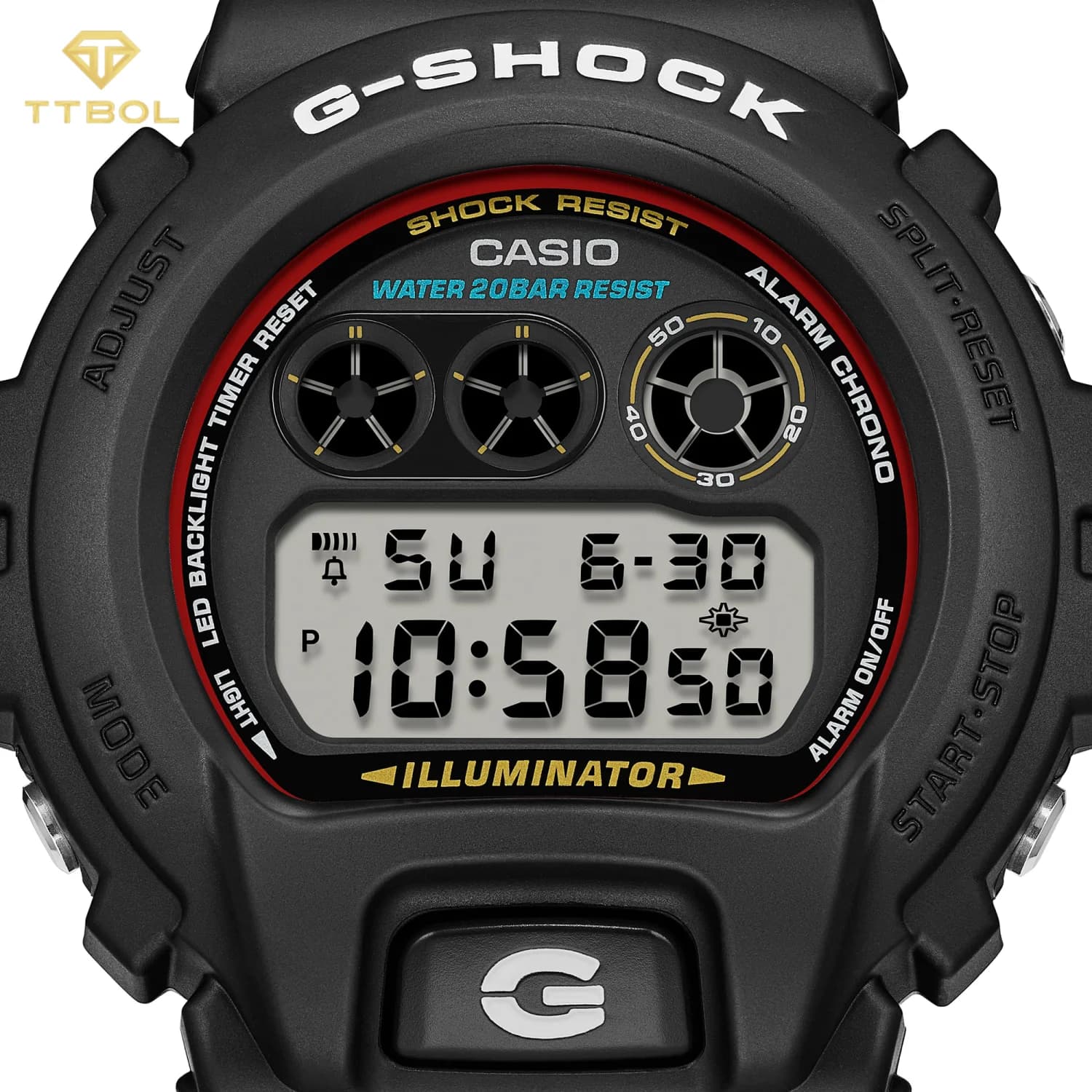 ساعت مچی مردانه کاسیو جیشاک CASIO G-SHOCK DW-6900RL-1D — تصویر ۲
