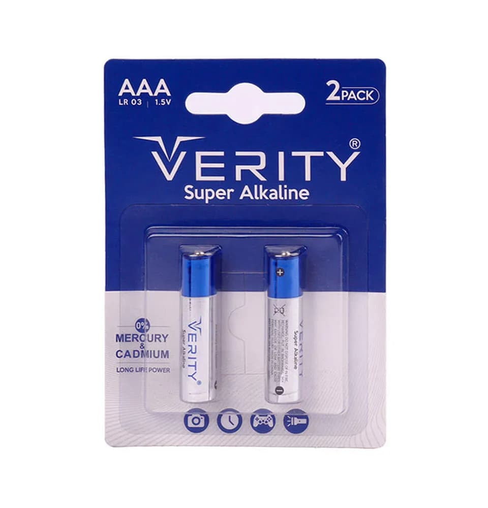 باتری نیم قلم AAA وریتیVERITY مدل Super Alkaline LR03-S