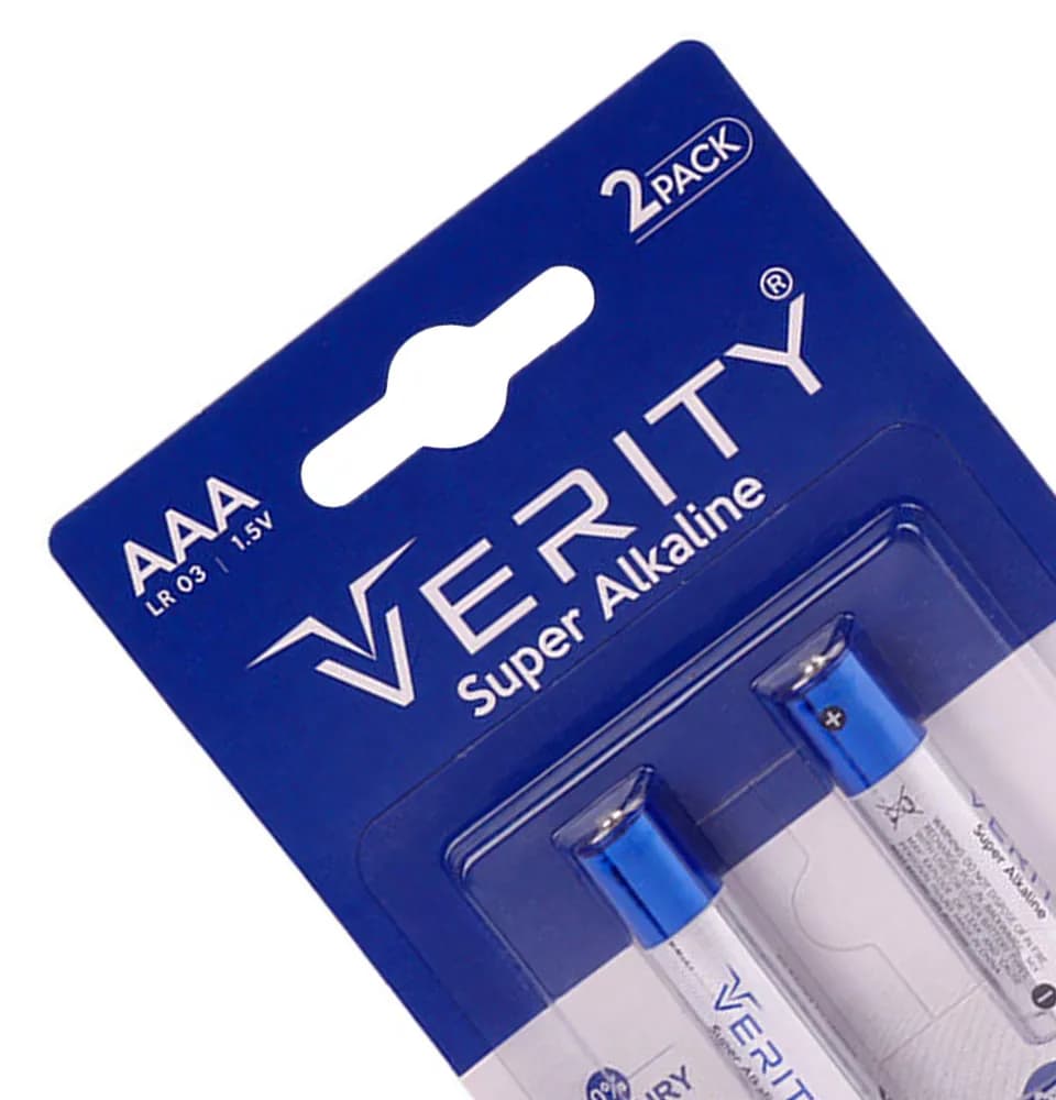 باتری نیم قلم AAA وریتیVERITY مدل Super Alkaline LR03-S — تصویر ۳