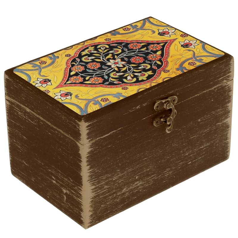 جعبه چوبی طرح کاشی 2