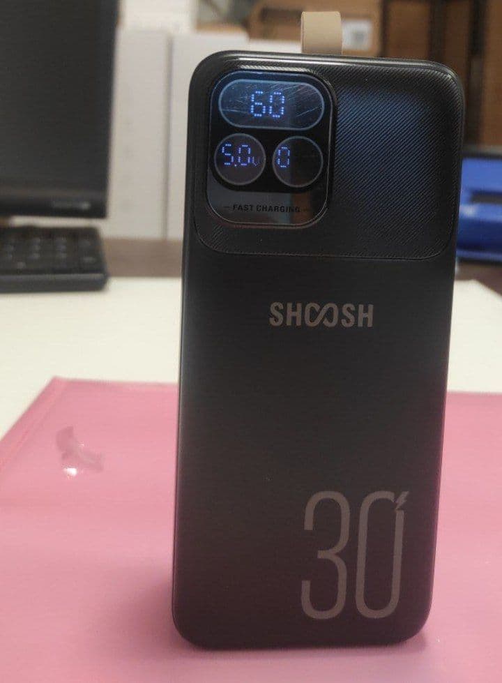 پاور بانک شوش مدل SH-130 ظرفیت 30000 میلی آمپر فست شارژ — تصویر ۳