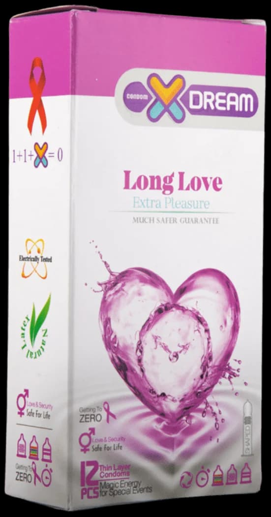 کاندوم ایکس دریم تاخیری قوی long love بسته ۱۲ عددی — تصویر ۲