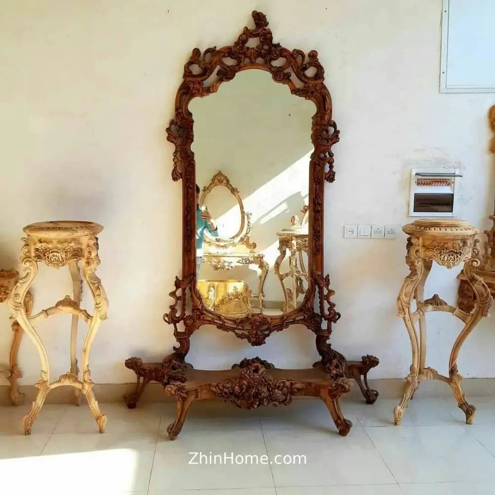 آینه قدی و کنسول کلاسیک رزیتا — تصویر ۳