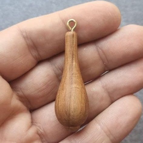 آویز گرنبند چوبی قطره — تصویر ۴