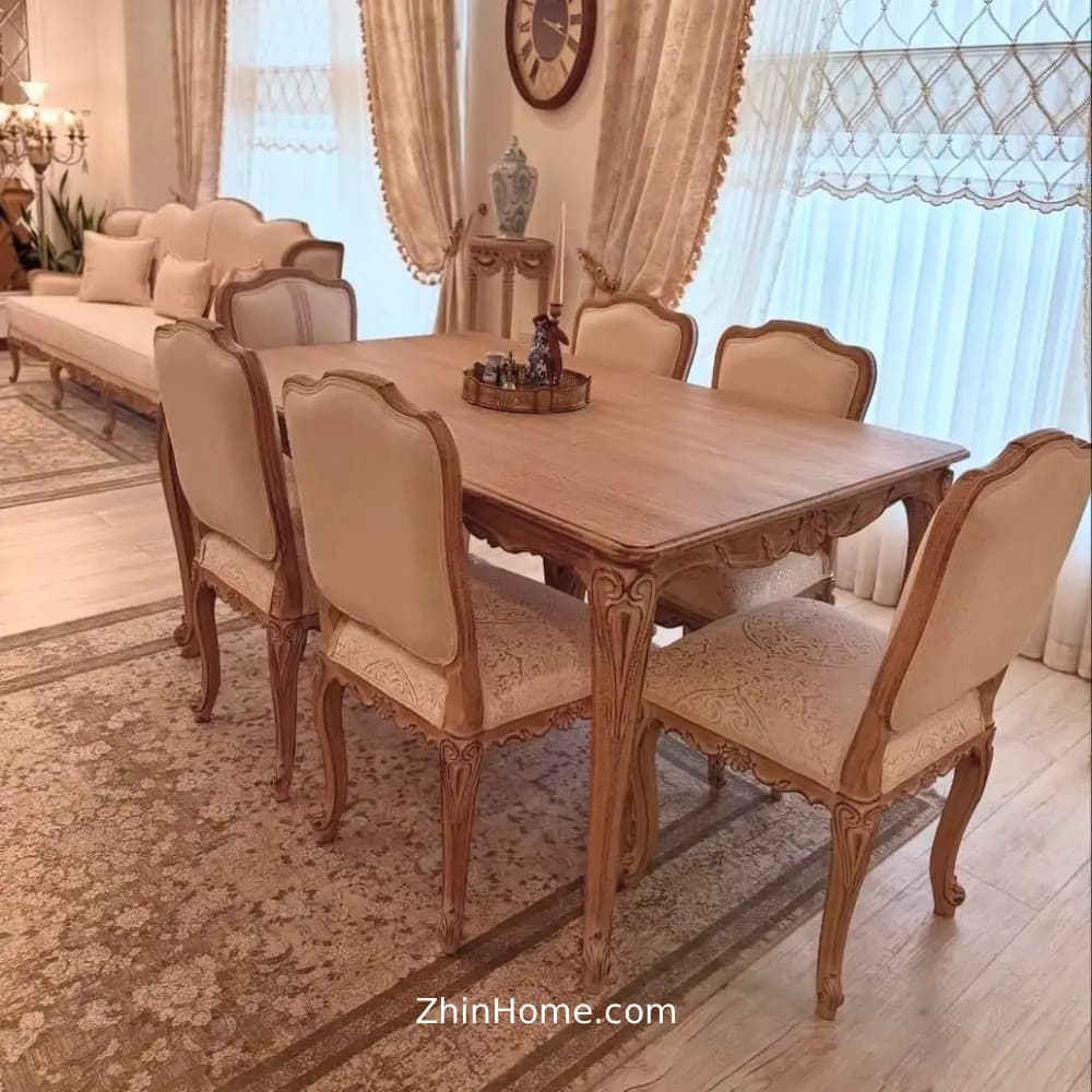 مبل فرانسوی نئوکلاسیک 7 نفره پینو — تصویر ۴