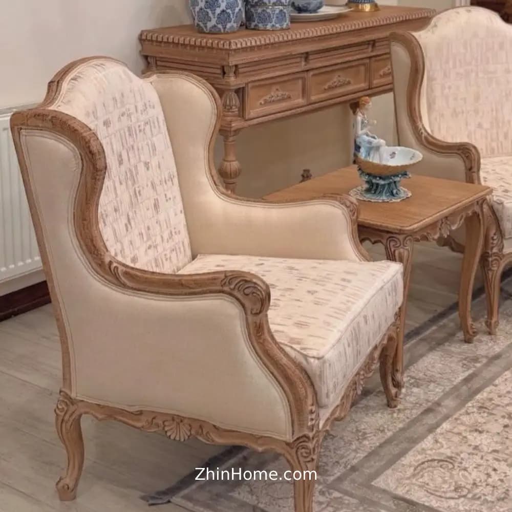 مبل فرانسوی نئوکلاسیک 7 نفره پینو — تصویر ۳