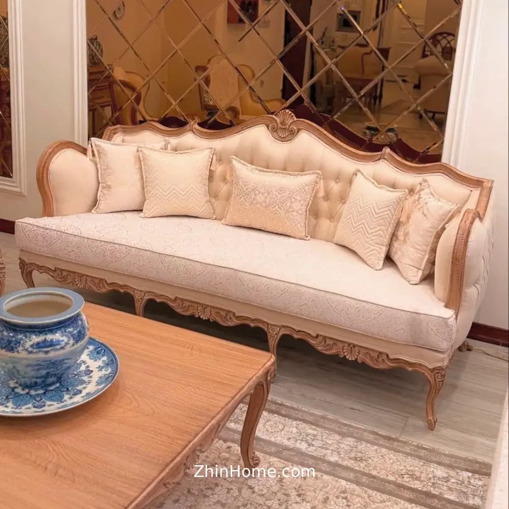 مبل فرانسوی نئوکلاسیک 7 نفره پینو — تصویر ۲