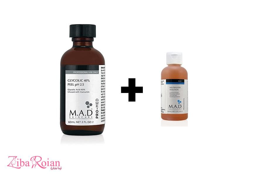گلایکولیک اسید ۴۰٪ ام ای دی M.A.D با محلول خنثی ساز