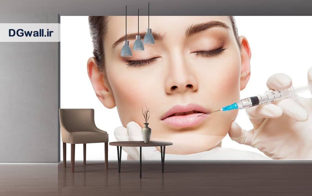 پوستر دیواری سالن آرایشی زیبایی و جوانسازی لب JBSW0051