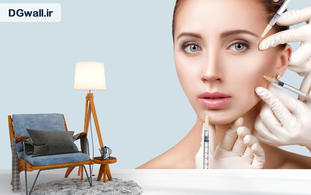 پوستر دیواری سالن آرایشی تزریق زیبایی و جوانسازی پوست JBSW0043