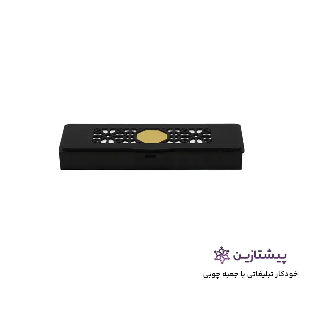 خودکار سر تاچ تبلیغاتی (سه رنگ) به همراه جعبه چوبی مگنتی — تصویر ۳
