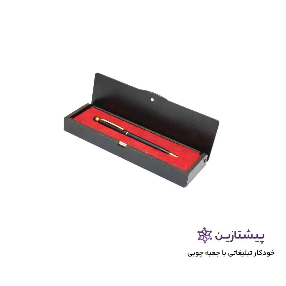 خودکار سر تاچ تبلیغاتی (سه رنگ) به همراه جعبه چوبی مگنتی — تصویر ۴