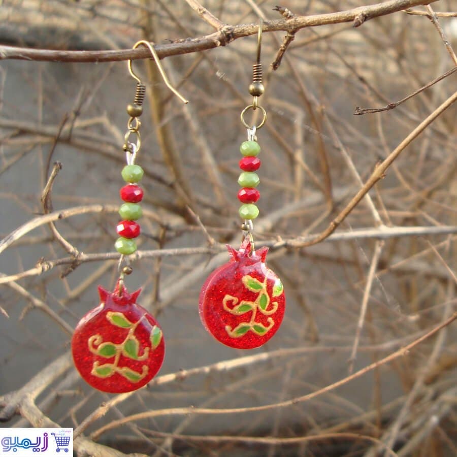 گوشواره انار و برگ — تصویر ۲