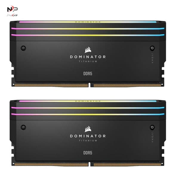 رم کامپیوتر CORSAIR دو کاناله 32 گیگابایت با فرکانس 6000 مگاهرتز سری DOMINATOR TITANIUM RGB