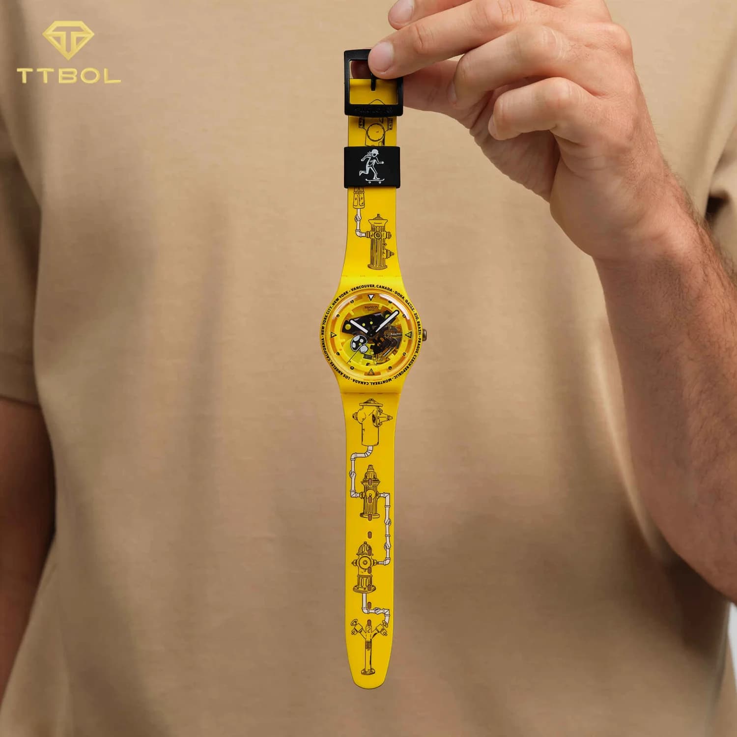 ساعت مچی سواچ SWATCH TIME WITH ANDY ANDERSON SO29J101 — تصویر ۲