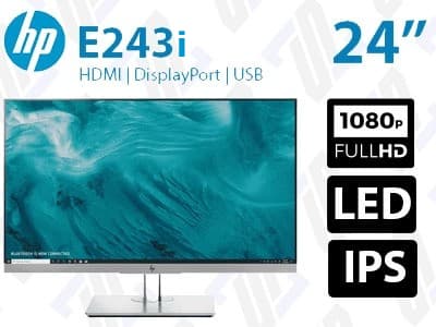 مانیتور استوک HP E243i سایز 24 اینچ فریم لس FHD W-LED IPS HDMI sRGB 99% 5ms