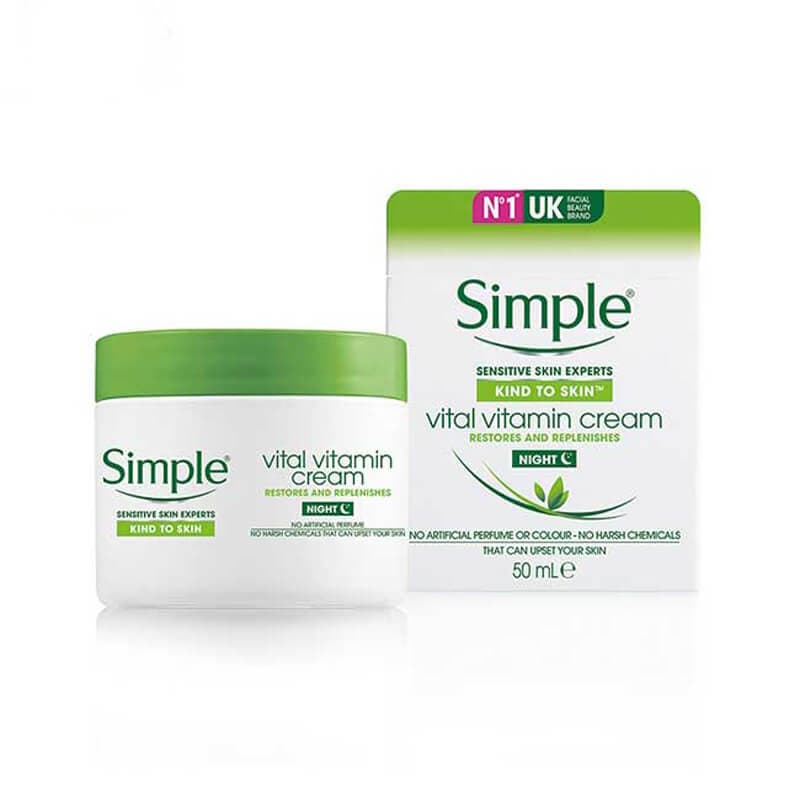 کرم شب ویتال ویتامین سیمپل Vital Vitamin حجم 50 ml