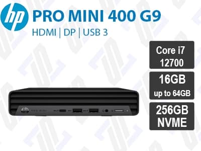 مینی کیس HP Pro Mini 400 G9 با پردازنده نسل 12
