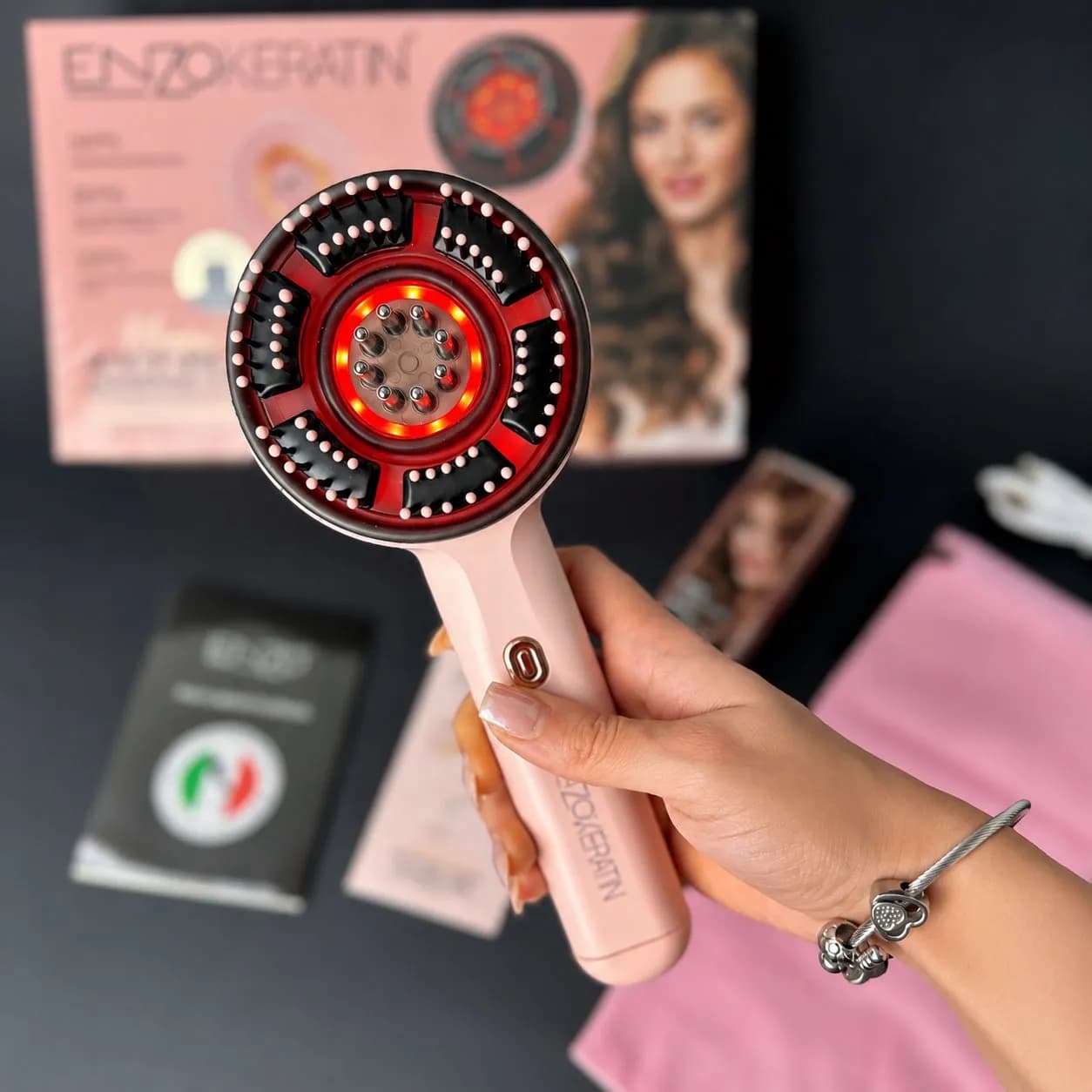 ماساژور و برس سر مادون قرمز ENZO — تصویر ۴