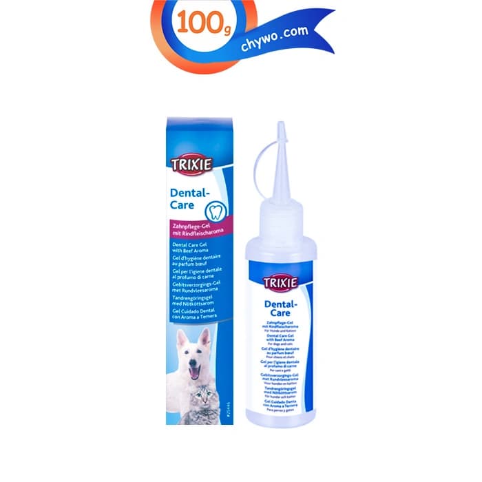 ژل مراقبت از دندان سگ و گربه تریکسی طعم گوشت گاو وزن 100 گرم Trixie Dental Care Gel
