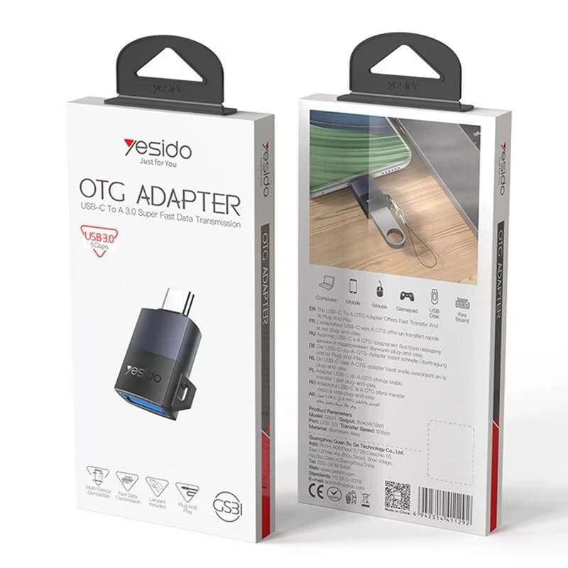 تبدیل USB OTG به تایپ سی یسیدو YESIDO GS31 — تصویر ۲