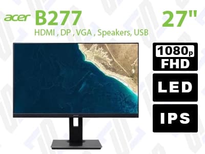 مانیتور استوک ACER B277 ایسر 27 اینچ LED FullHD IPS 4ms