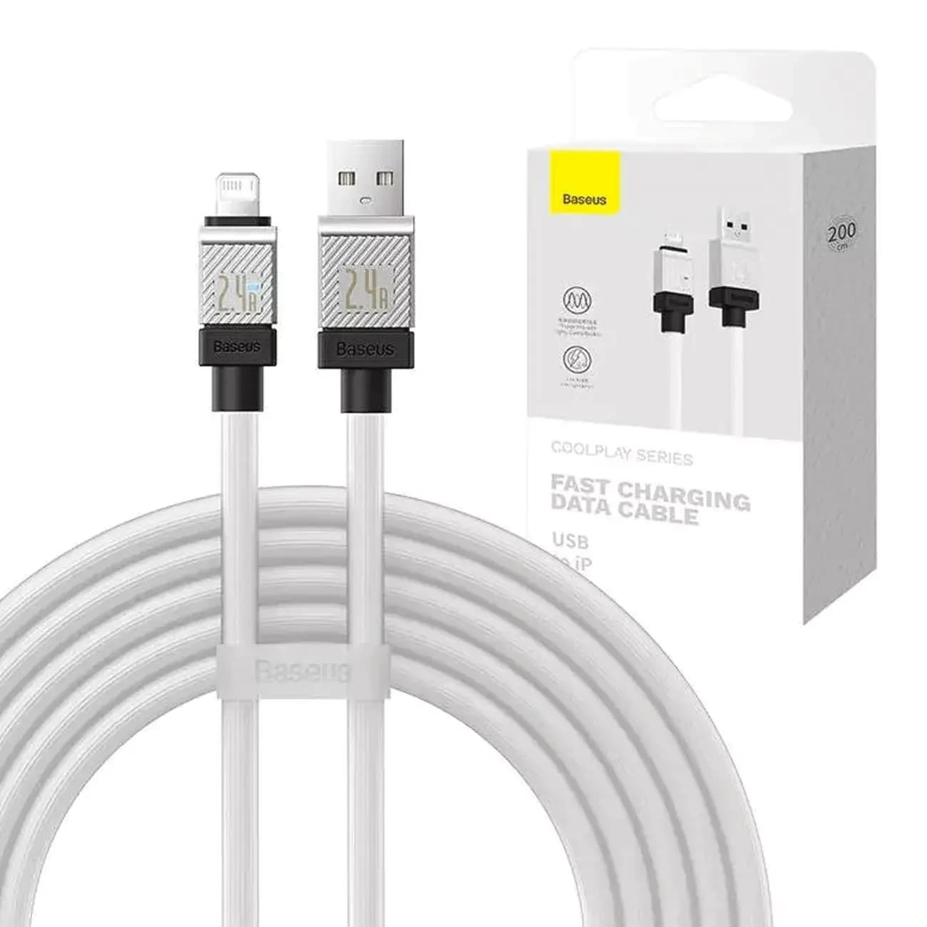 کابل شارژ باسئوس USB-A به لایتنینگ مدل CAKW000502 طول 2 متر — تصویر ۵