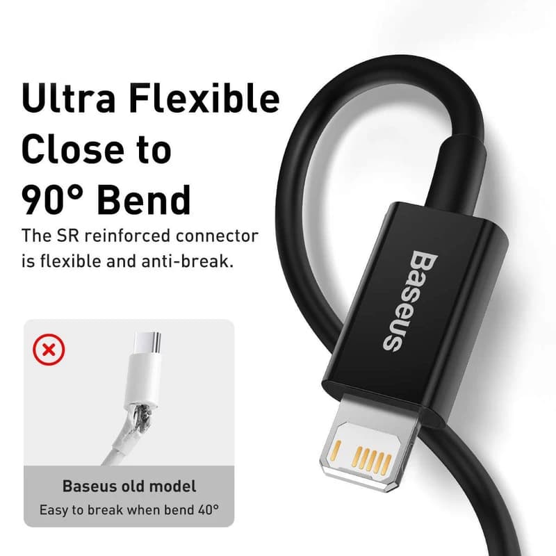 کابل شارژ باسئوس USB-A به لایتنینگ مدل CALYS-A01 طول 1 متر — تصویر ۵