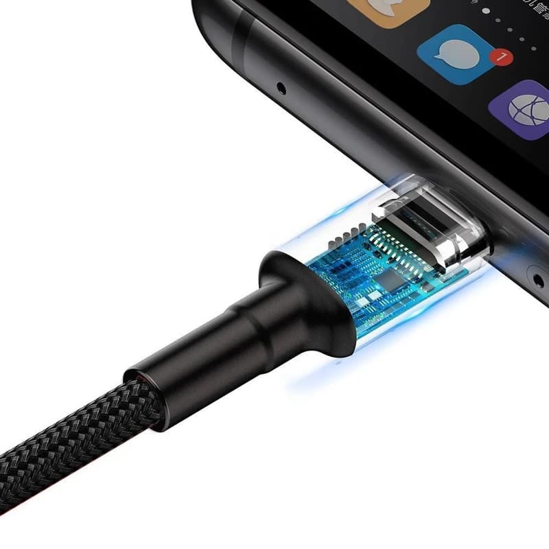 کابل شارژ باسئوس USB-A به لایتنینگ مدل CALKLF-AG1 طول 50cm — تصویر ۲
