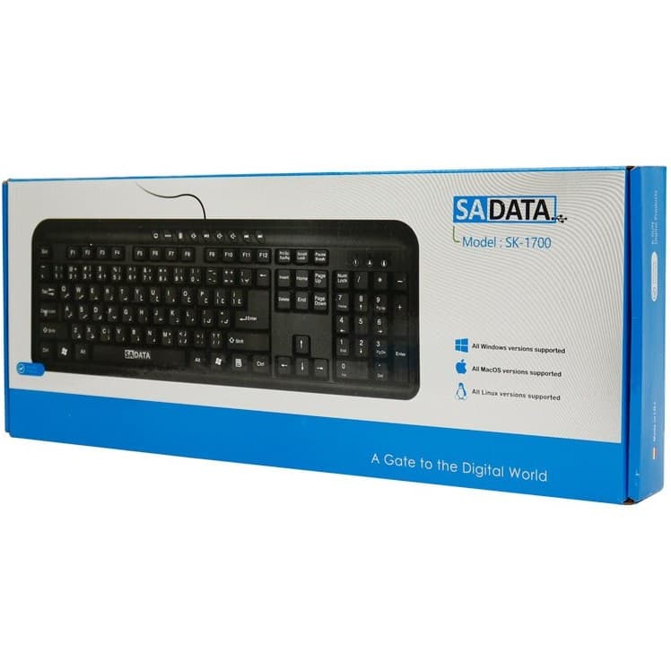 کیبورد باسیم سادیتا مدل SADATA SK-1700 با طراحی ارگونومیک — تصویر ۴