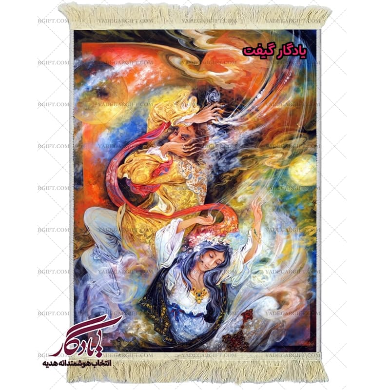 تابلو فرش ماشینی طرح مینیاتور دستکاری کد mi71