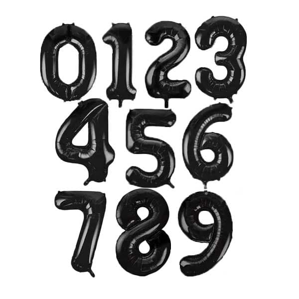 بادکنک فویلی مشکی عدد 3 سایز 70 سانت