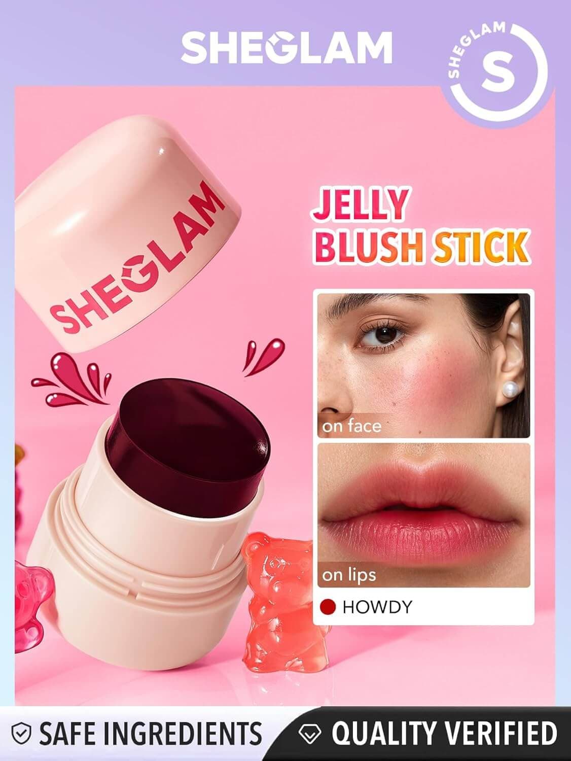 تینت ژله ای لب و گونه شیگلم رنگ Howdy حجم 10 گرم — تصویر ۴